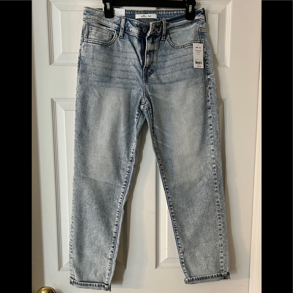 Willow & root low rise mom jean